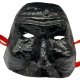 Maschera di Pulcinella nera in cartapesta da indossare