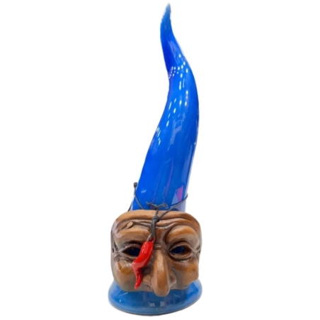 Corno Pulcinella in ceramica verde 25 cm