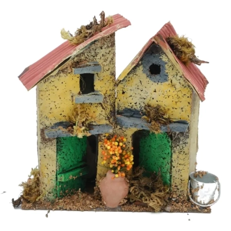Coppia di casette in sughero 12 cm