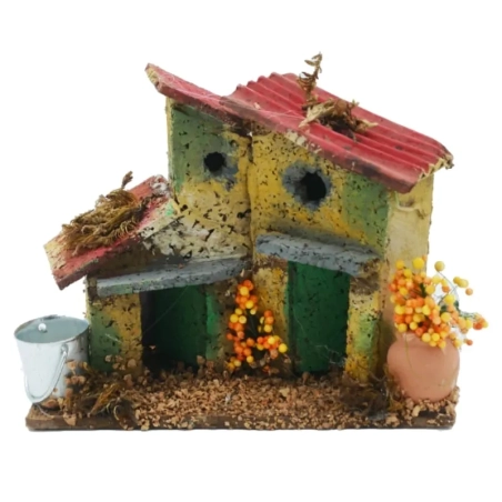 Coppia di casette in sughero 10 cm