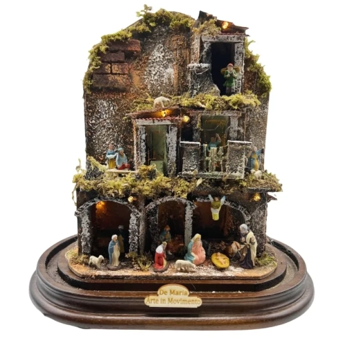 Campana ovale da 27x30 cm con pastori da 4 cm stile 700