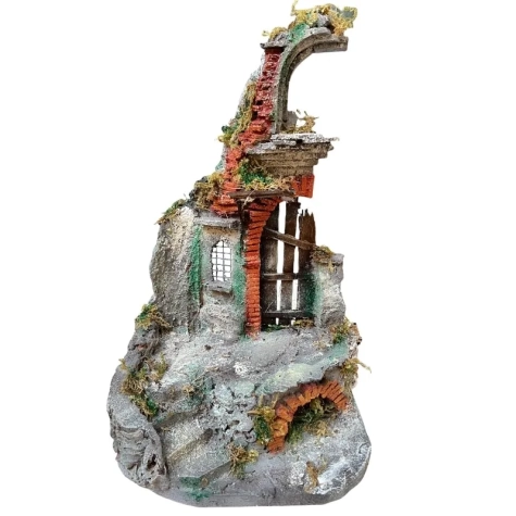 Tempio presepe in sughero stile 700 60 cm