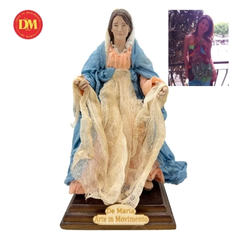 Statuina con il tuo volto da 25 cm vestita in stoffa