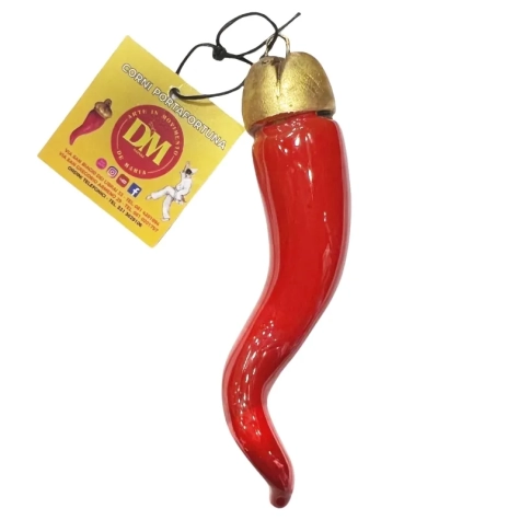 Corno imperiale ceramica 8-10 cm in scatola regalo 2