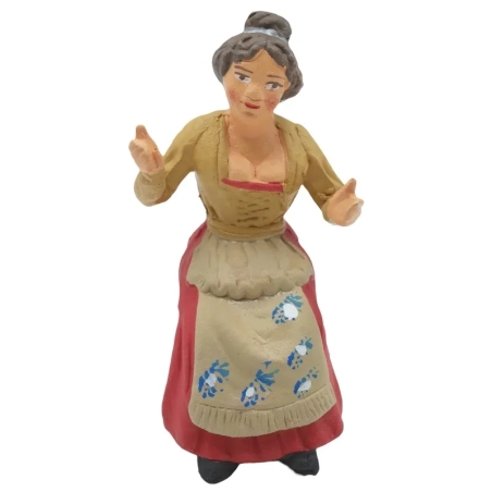 Donna seduta in terracotta 10 cm