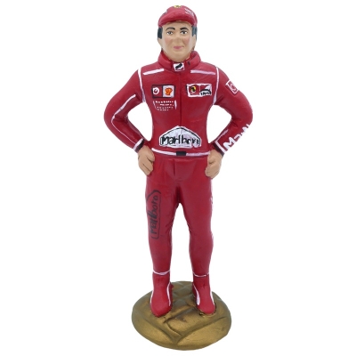 Statuetta Michael Schumacher in terracotta 17 cm