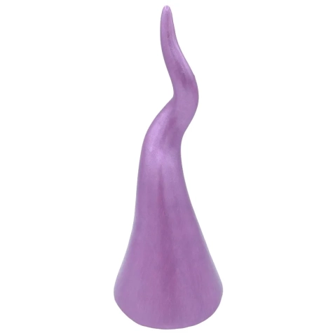 Corno in ceramica da tavolo viola metalizzato 15 cm