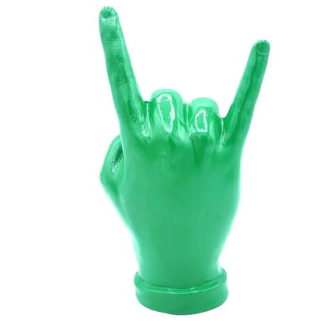 Corna mano azzurra in ceramica 16 cm