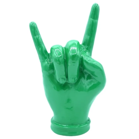 Corna mano azzurra in ceramica 16 cm