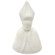 Busto San Gennaro bianco in ceramica 12 cm