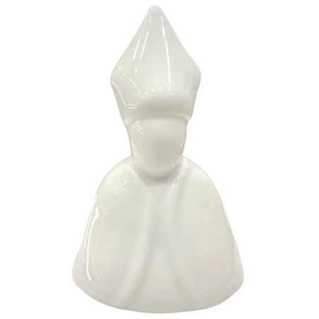 Busto San Gennaro bianco in ceramica 12 cm