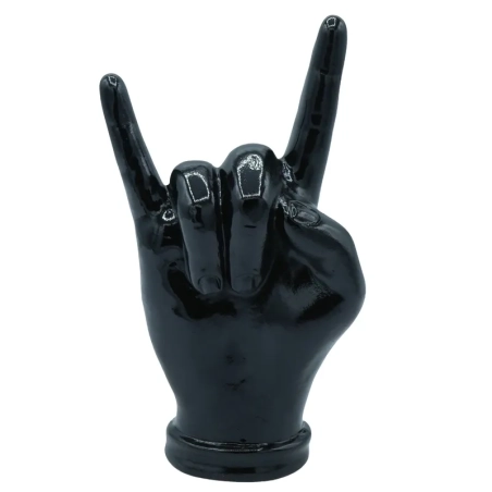 Corna mano nera in ceramica 16 cm