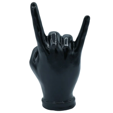 Corna mano nera in ceramica 16 cm