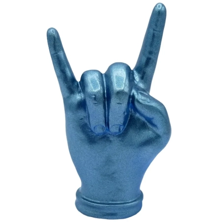 Corna mano blu galaxy in ceramica 16 cm