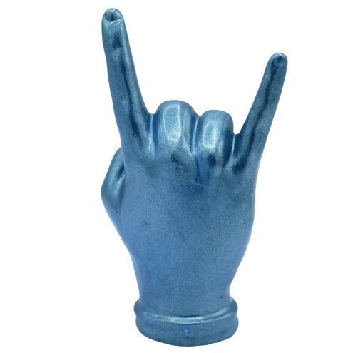 Corna mano blu galaxy in ceramica 16 cm