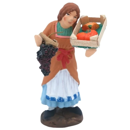 Fruttivendola di quartiere in terracotta 10 cm