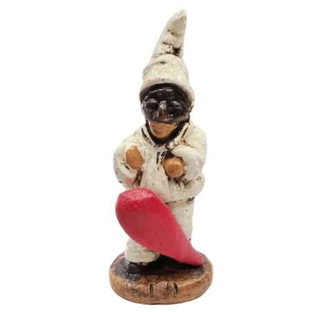 Pulcinella con corno in miniatura 7 cm