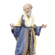 San Giuseppe con occhi in vetro, vestiti di stoffa e arti in legno 35 cm