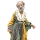 San Giuseppe con occhi in vetro, vestiti in stoffa e arti in legno 35 cm
