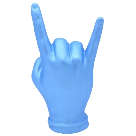 Corna mano azzurro galaxy in ceramica 16 cm