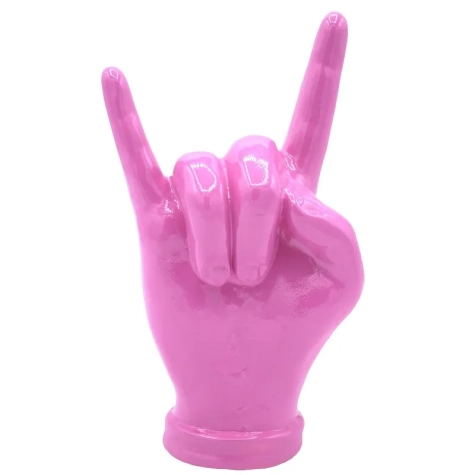 Corna mano fucsia in ceramica 16 cm