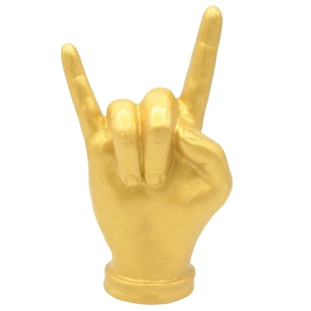 Corna mano oro in ceramica 16 cm