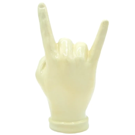 Corna mano beige in ceramica 16 cm
