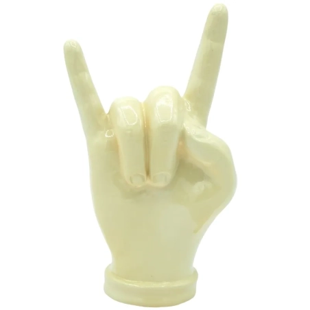 Corna mano beige in ceramica 16 cm