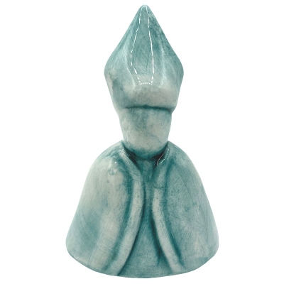 Busto San Gennaro verde antico in ceramica 12 cm