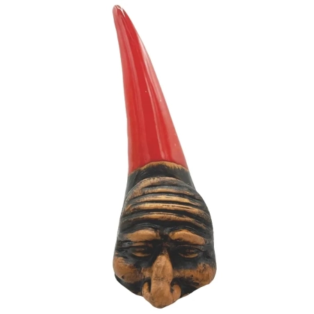 Corno napoletano di pulcinella rosso in ceramica 12 cm