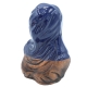 Bella Mbriana busto stilizzato blu in ceramica 10 cm