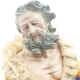 San Giuseppe antico con occhi di vetro e vestiti in stoffa san leucio 35 cm