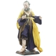 San Giuseppe antico con occhi in vetro e vestiti in stoffa san leucio 35 cm