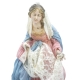 Madonna antica con occhi in vetro e vestiti in stoffa san leucio 35 cm