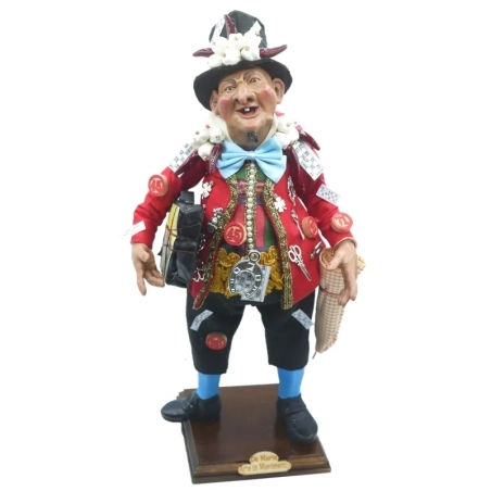 Gobbo napoletano con occhi in vetro 35 cm