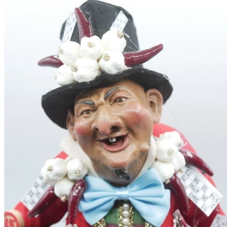 Gobbo napoletano con occhi in vetro 35 cm