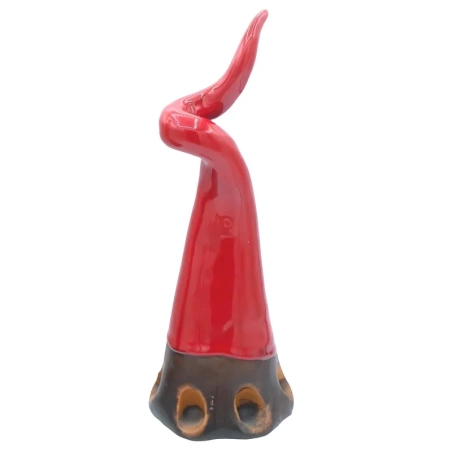 Cornetto borbone rosso in ceramica da tavolo 30 cm