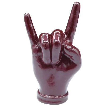 Corna mano amaranto in ceramica 16 cm