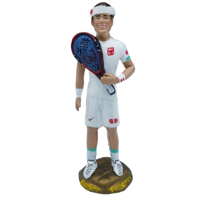 Statuetta Roger Federer in terracotta 17 cm