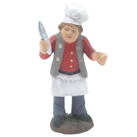Salumiere o Macellaio in terracotta 7 cm