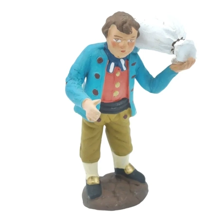 Uomo che trasporta sacchi in terracotta 7 cm