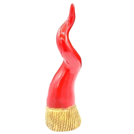 Cornetto borbone rosso in ceramica da tavolo 30 cm