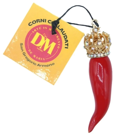 Corno luxury rosso in ceramica 7 cm