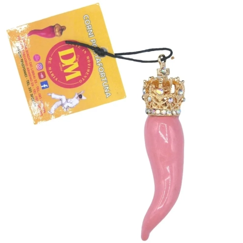Corno luxury rosa ceramica in scatola regalo 7 cm