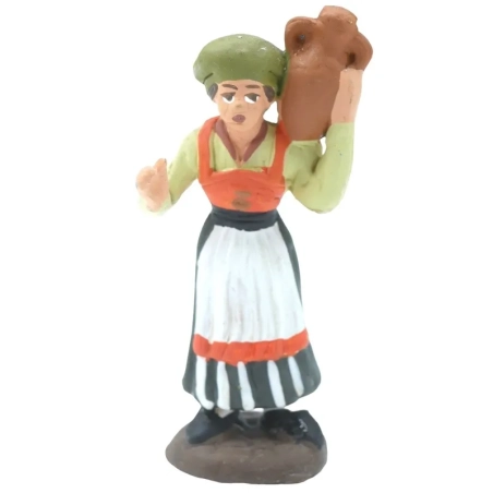 Donna che trasporta acqua in terracotta 7 cm