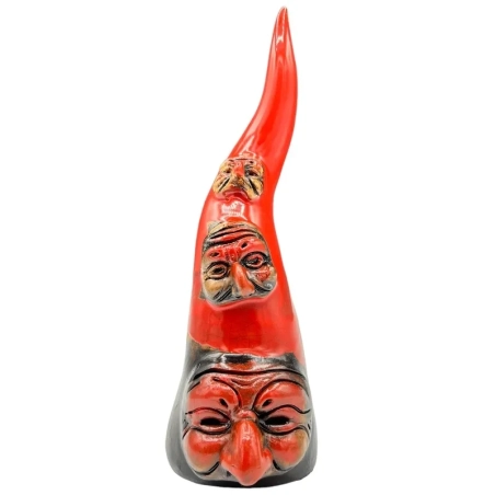 Corno antico di Pulcinella in ceramica da tavolo 30 cm