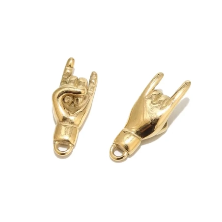 Gioiello Corna oro Ciondolo in metallo 1.5 cm