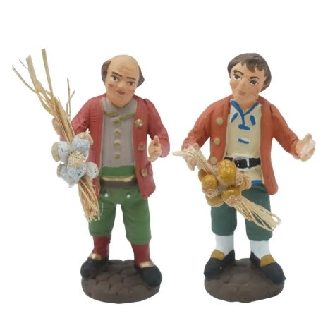 Venditori di aglio e cipolle in terracotta 7 cm