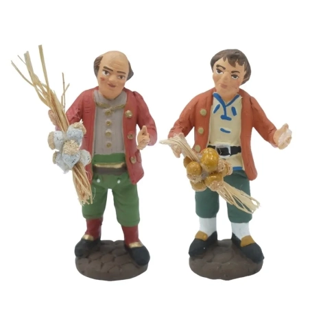 Venditori di aglio e cipolle in terracotta 7 cm