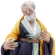 San Giuseppe con occhi in vetro e vestiti in stoffa san leucio 20 cm